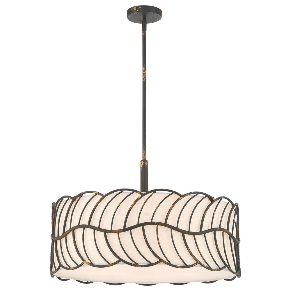 Golden Lighting Simbolo 5-Light Pendant in Antique Black, , large