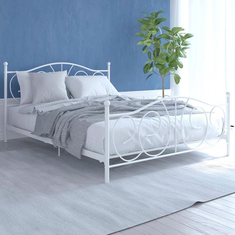 DHP Vanya Queen Poster Bed in White, , large
