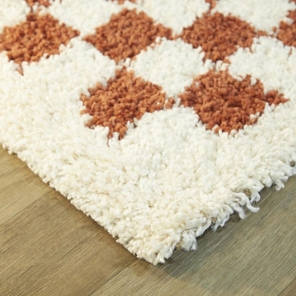 37B Stella Covey Orange 7'10" x 10' Area Rug, , large