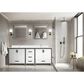 Lexora Home Ziva 84" Double Bathroom Vanity in White with 2 cm White Cultured Marble Top and Rectangular Sinks, , large