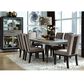 Nicolette Home Ryker Rectangular Dining Table in Black, Grey, and Aged Brass, , large