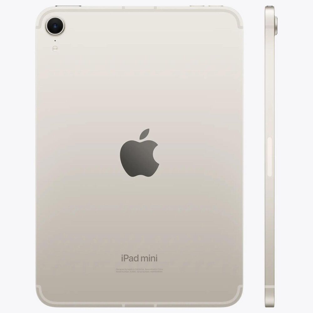 Apple iPad Mini Wi-Fi + Cellular 256GB - Starlight with 2-Year AppleCare+, , large