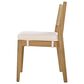 Hearth and Haven 5-Piece Outdoor Wooden Dining Set with U-Leg Table and Cushioned Chairs in Beige, , large