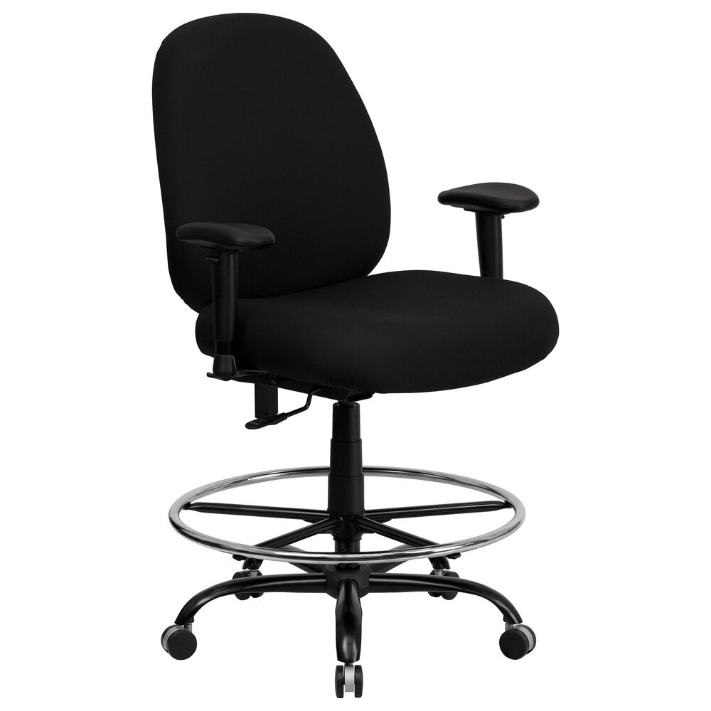 Flash Furniture HERCULES Big and Tall Drafting Chair in Black, , large
