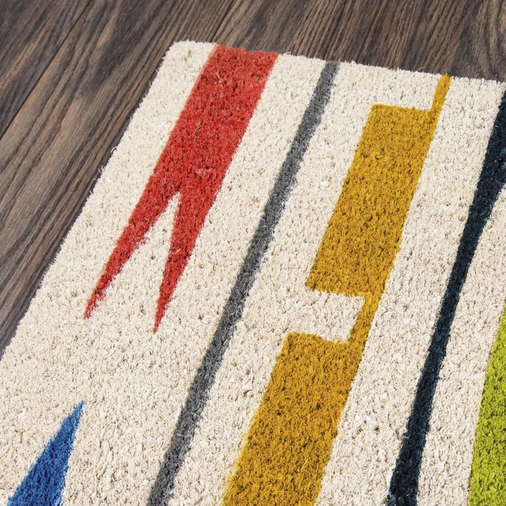Novogratz Aloha Welcome ALO-3 1&#39;6&quot; x 2&#39;6&quot; Multicolor Door Mat, , large