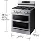 Samsung 2-Piece Kitchen Package with 6 Cu. Ft. Freestanding Gas Range and 2.1 Cu. Ft. Bespoke Fingerprint Resistant Over-the-Range Microwave in Stainless Steel, , large