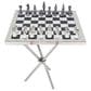 Maple and Jade Decor Chess Game Set in Polished Silver, Black and White, , large