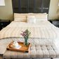 Triangle Home Fashions Solange Stripe 3-Piece Queen Quilt Set in Yellow and Gray, , large