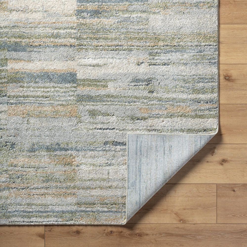 Surya Avellino 2&#39; x 2&#39;11&quot; Light Gray, Light Beige, Olive, Light Olive, Gray, Tan and Deep Teal Area Rug, , large