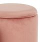 Lumisource Marla 2-Piece Nesting Ottoman Set in Pink Velvet and Gold, , large