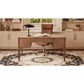 Jennifer Taylor Home Dauphin 59" 5-Drawer Executive Desk in Brown, , large
