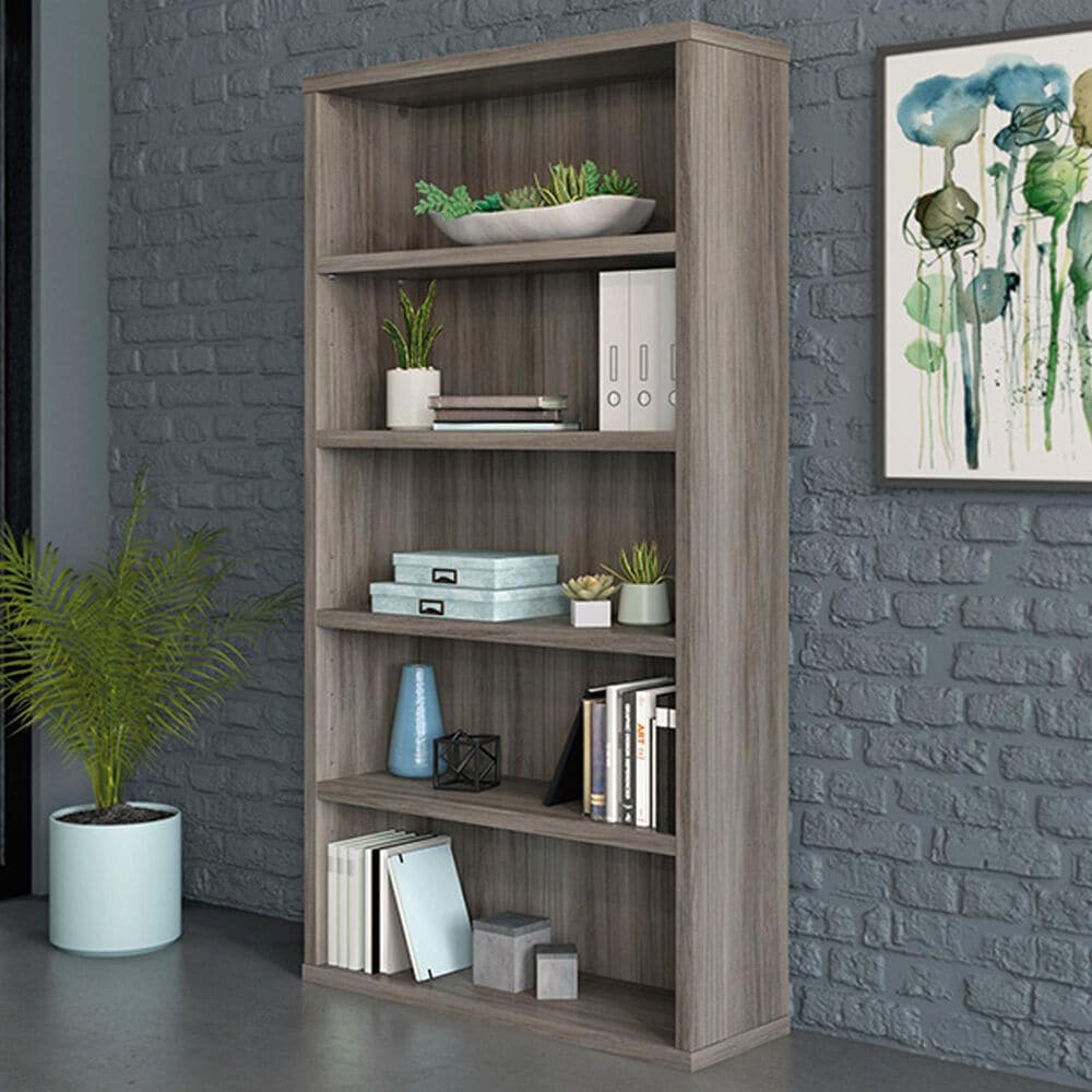 Sauder Affirm 5-Shelf Bookcase in Hudson Elm, , large