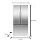 Fisher & Paykel 17.0 Cu. Ft. 3-Door French Door Refrigerator in Stainless Steel, , large