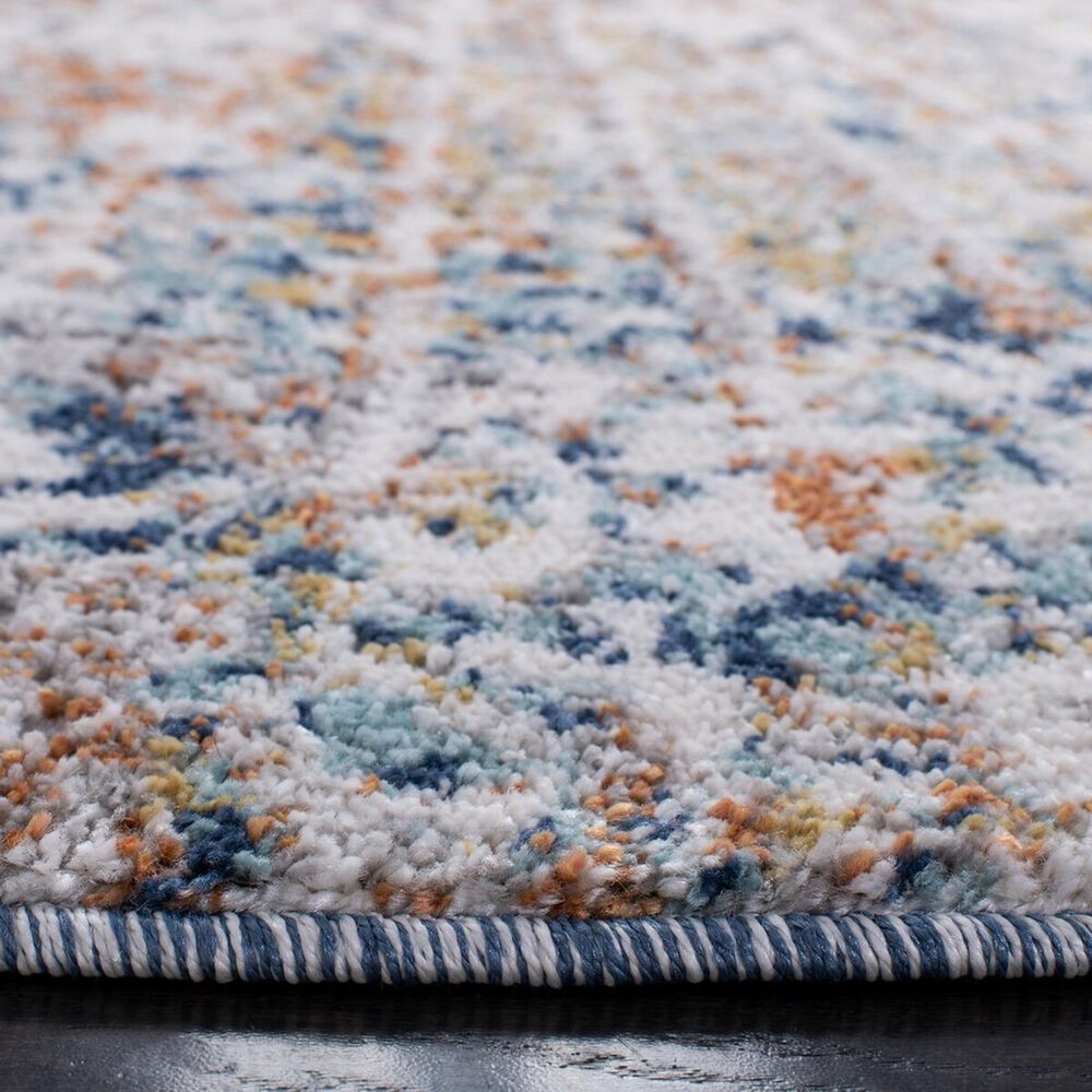 Safavieh Aston ASN728 6&#39;7&quot; Round Ivory and Navy Area Rug, , large