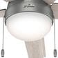 Hunter Anslee 52" Ceiling Fan with LED Lights in Matte Silver, , large