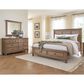 Riva Ridge Oxford 3-Piece California King Panel Storage Bedroom Set in Tan with USB Ports, , large