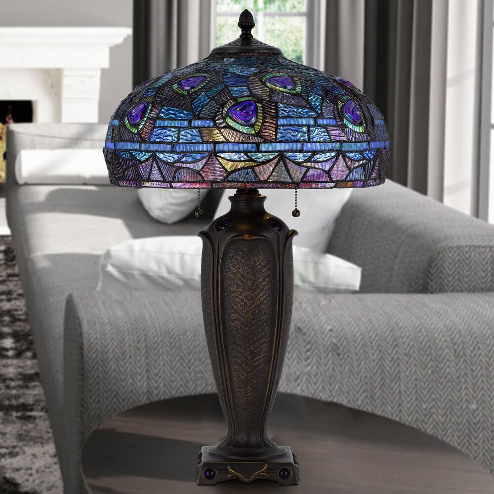 Cal Lighting Tiffany Table Lamp in Dark Bronze, , large