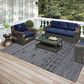 Dalyn Rug Company Sedona Geometric SN1 3" x 5" Midnight Indoor/Outdoor Area Performance Rug, , large