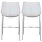 Zuo Modern Magnus Counter Chair in White/Silver (Set of 2), , large