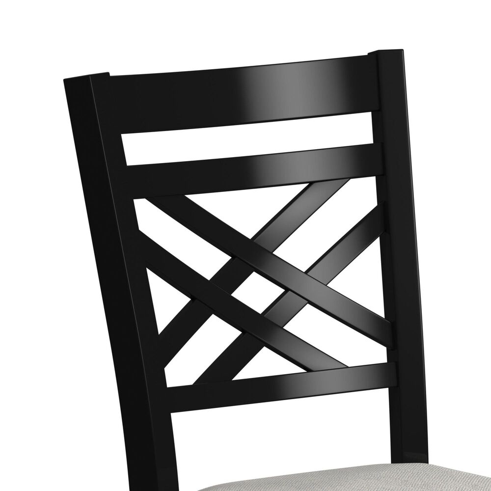 Mayberry Hill Brooks 6-Piece Rectangular Dining Set in Black and Medium Brown, , large