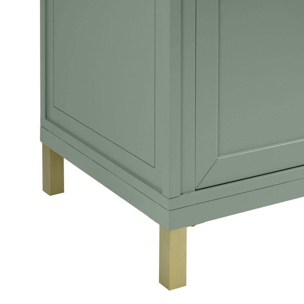 James Martin Vanities Chicago 72" Double Bathroom Vanity in Smokey Celadon with 3 cm Victorian Silver Quartz Top, Rectangular Sinks and FreePower Wireless Charger, , large