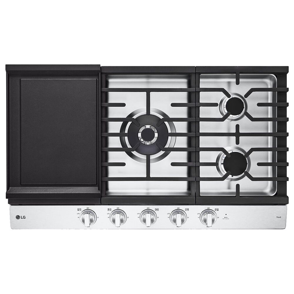 LG 36" Smart Gas Cooktop with Ultraheat 22K BTU In Stainless Steel, , large
