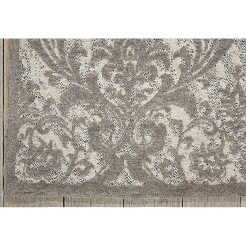 Nourison Damask DAS02 2&#39;3&quot; x 3&#39;9&quot; Ivory and Grey Area Rug, , large
