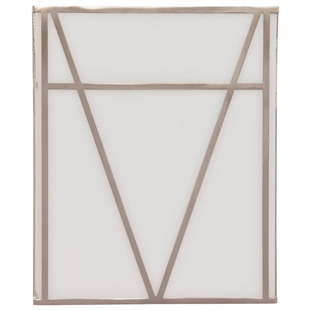 Southern Enterprises Jeremy Indoor Acrylic Sconce in White and Brushed Nickel, , large