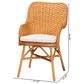 Baxton Studio Celsie Arm Chair in Light Honey, , large