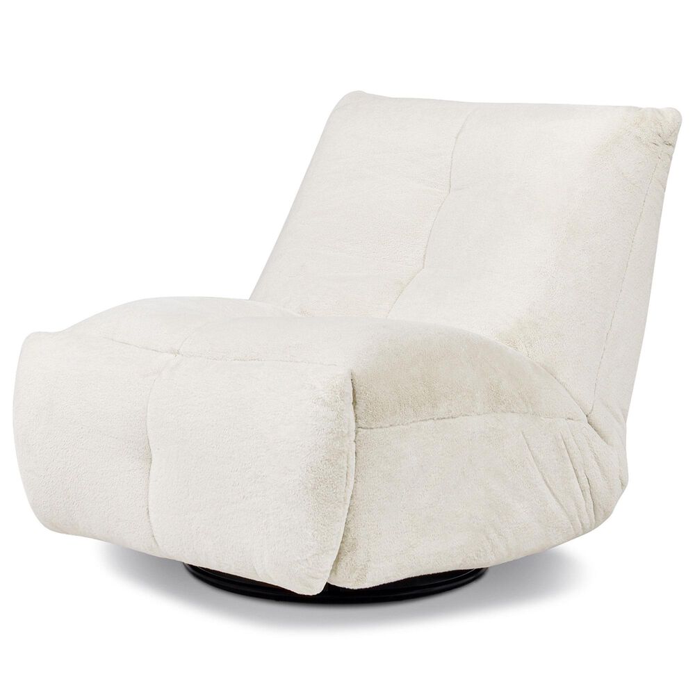 Jennifer Taylor Home Rearden Manual Swivel Glider Recliner in Pearl White, , large