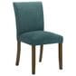 Coaster Cantley Side Chair with Teal Blue Cushion in Rich Brown, , large