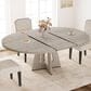 GARVEE 47" Oval Dining Table with Leaf in Gray - Table Only, , large
