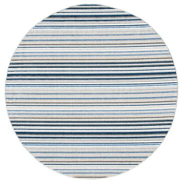 Safavieh Cabana CBN323F 6"7" Round Grey and Blue Indoor/Outdoor Area Performance Rug, , large
