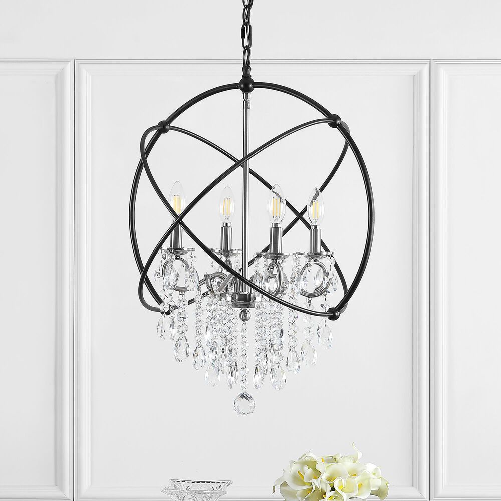 Safavieh Sabina Pendant in Nickel/Black, , large