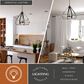 Vaxcel Taylor 4-Light Pendant in Textured Black and Ash Gray, , large