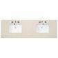 James Martin Vanities Bristol 72" Double Bathroom Vanity in Saddle Brown with 3 cm Eternal Marfil Quartz Top and Rectangular Sinks, , large