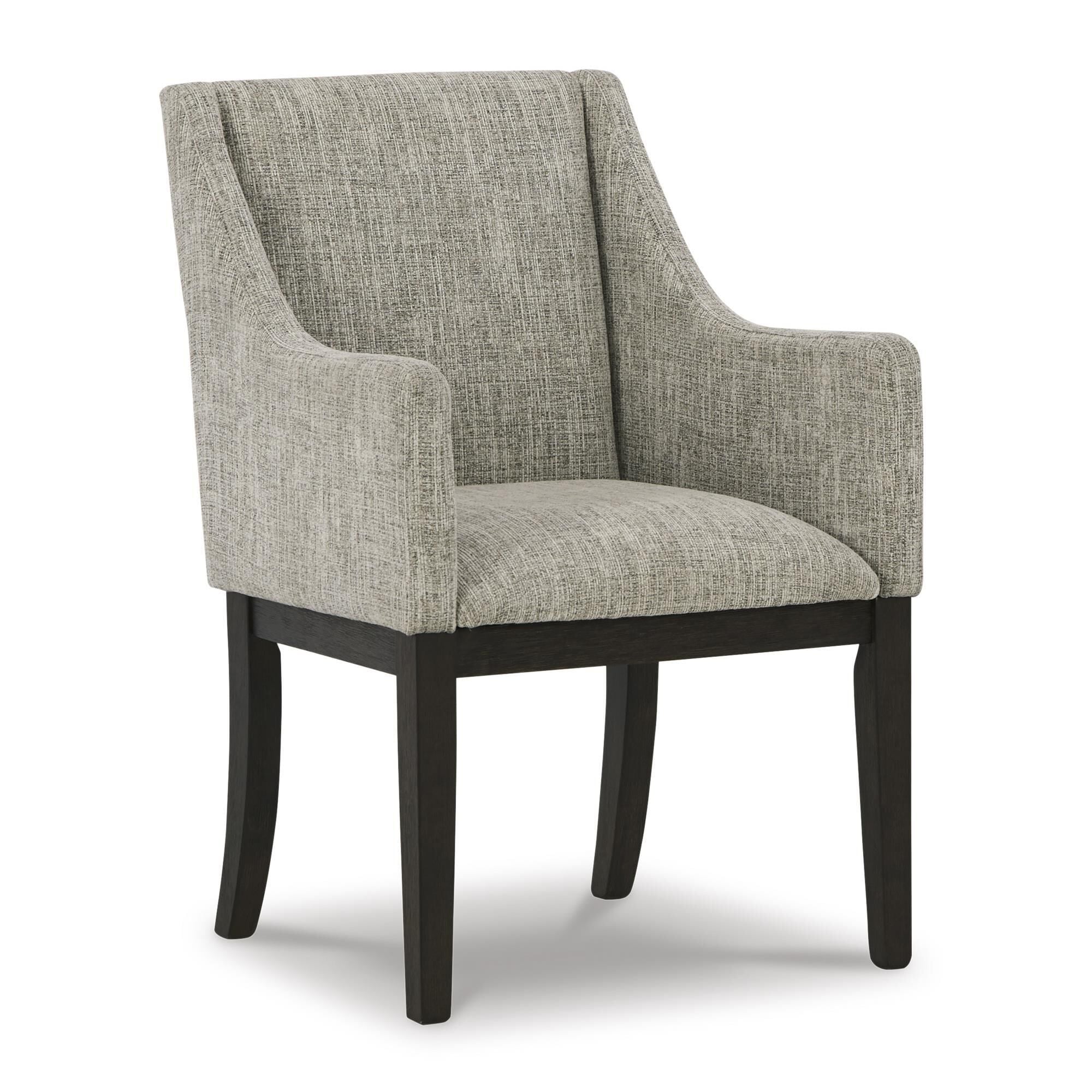 Beige upholstered dining chairs with arms deals