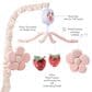Lambs & Ivy Flower Power Musical Baby Crib Mobile in Pink, , large