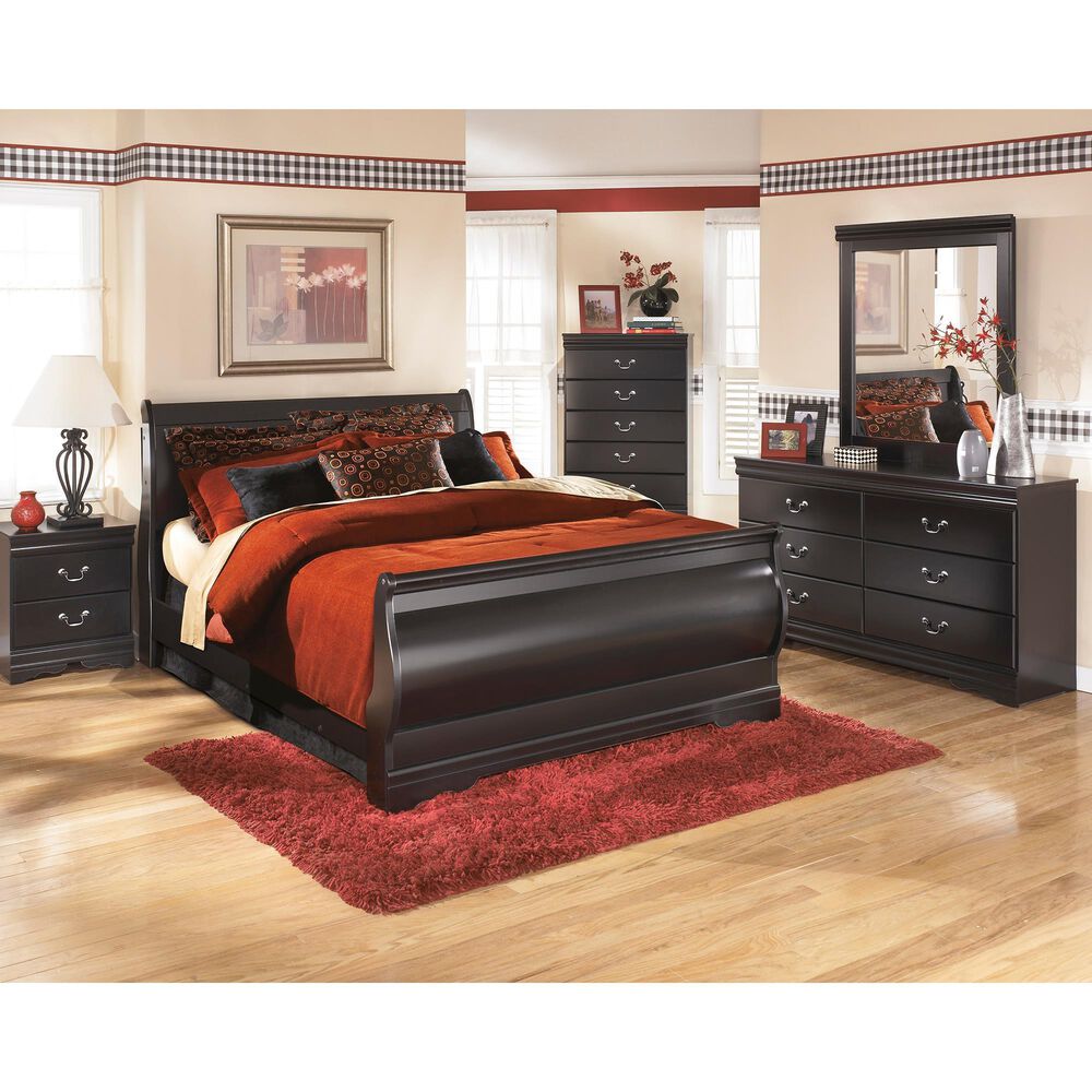 Ashley Huey Vineyard 4-Piece Queen Bedroom Set in Black, , large