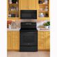 GE Appliances 2-Piece Kitchen Package with 30"" Electric Range and 1.9 Cu. Ft. Microwave Oven in Black, , large