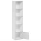 HOMLUX 5-Tier Shelf Bookcase with Door Storage Cabinet in White, , large