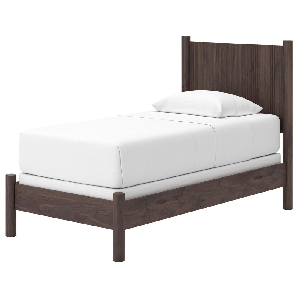 Ashley Pamytta Twin Panel Bed in Rich Brown, , large