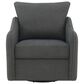 Pacific Landing Madia Swivel Glider Chair in Charcoal Grey, , large