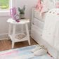 Linden Boulevard Petunia Side Table in White, , large