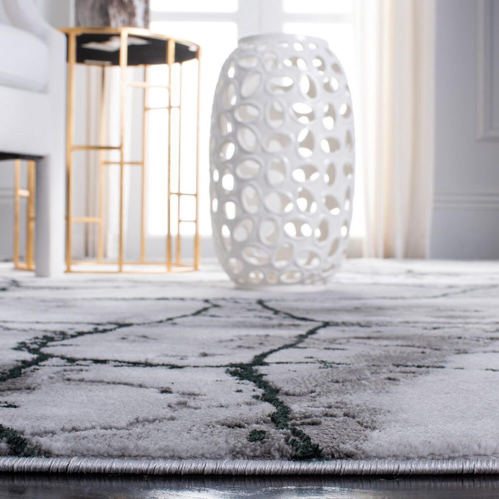Safavieh Craft CFT877Y 8&#39; Square Grey and Green Area Rug, , large