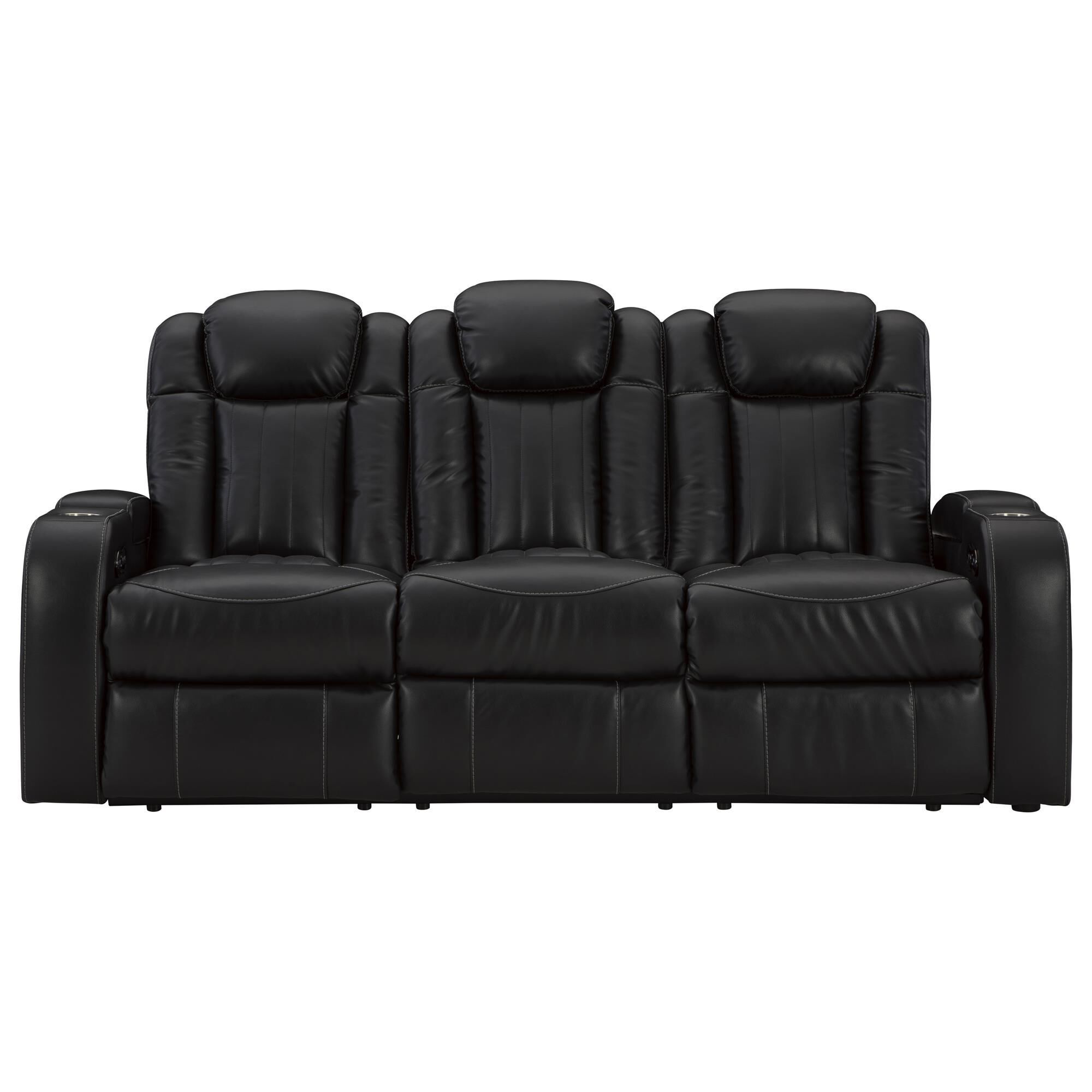 Ashley Caveman Den 2-Piece Power Reclining Living Room Set in Midnight