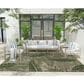 Nourison Garden Oasis GOA02 Ivory and Green 8" x 10" Indoor/Outdoor Area Rug, , large