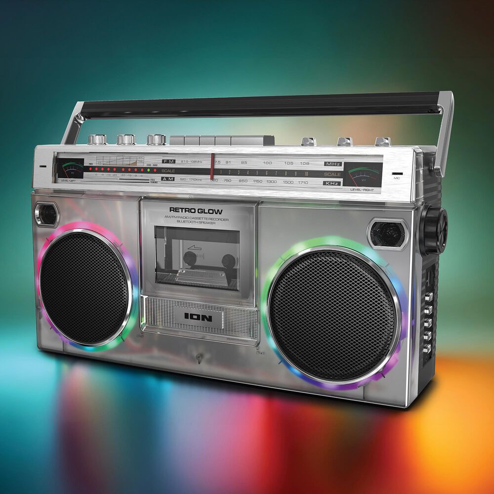 Ion Retro Glow Bluetooth Speaker in Silver, , large