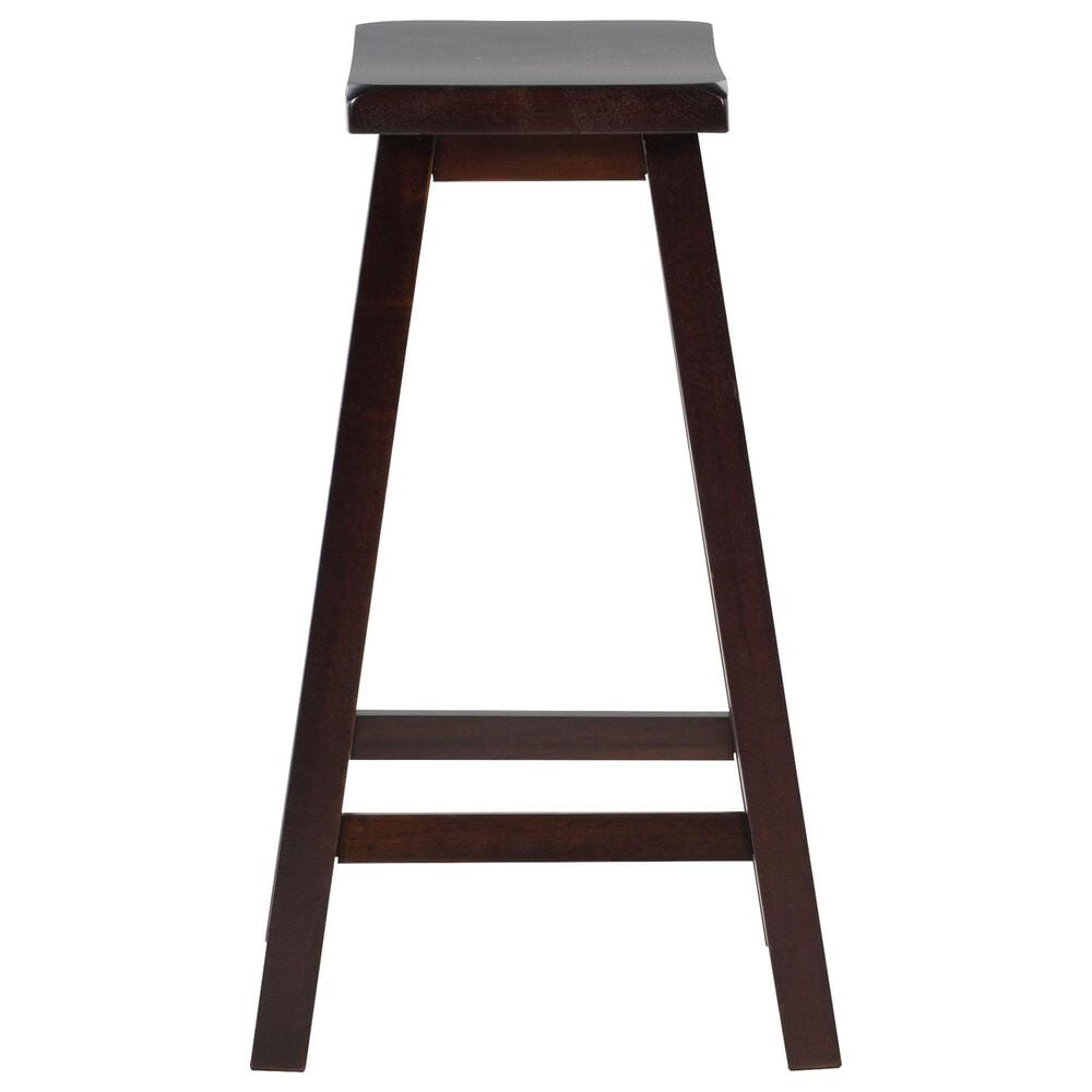 Linon Home Decor Saddle Counter Stool in Dark Brown, , large