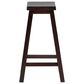 Linon Home Decor Saddle Counter Stool in Dark Brown, , large